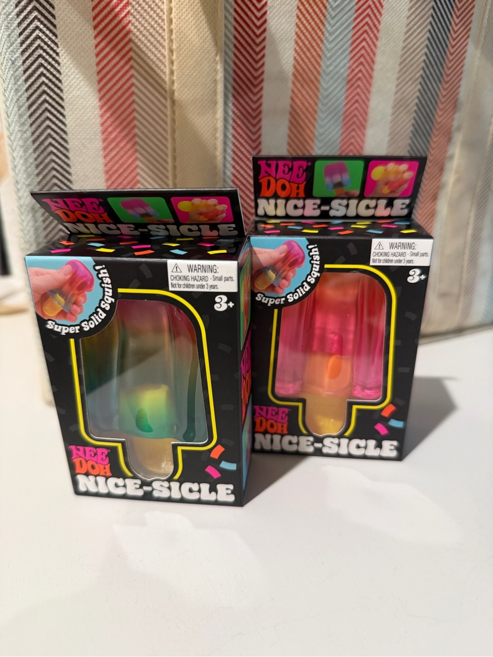 NeeDoh Nice-Sicle Popsicle Stress Toy - Pink & Green
